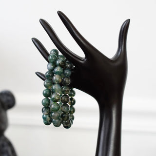 High Quality Moss Agate bead bracelet ( 10-11mm)
