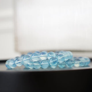 High Quality Aquamarine bead bracelet 9-10 mm