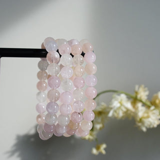 Peach-Pink Morganite beads bracelet