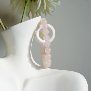 Peach-Pink Morganite beads bracelet
