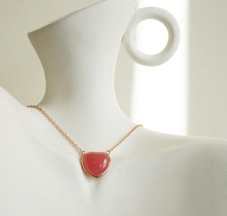 High quality Rhodochrosite.925 sterling silver ( Rose Gold) necklace
