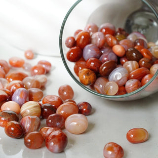 Carnelian round chips ( 100 grams )