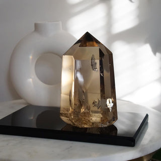 AAA quality Luxurious Honey Natural Citrine Tower with amazing clarity.